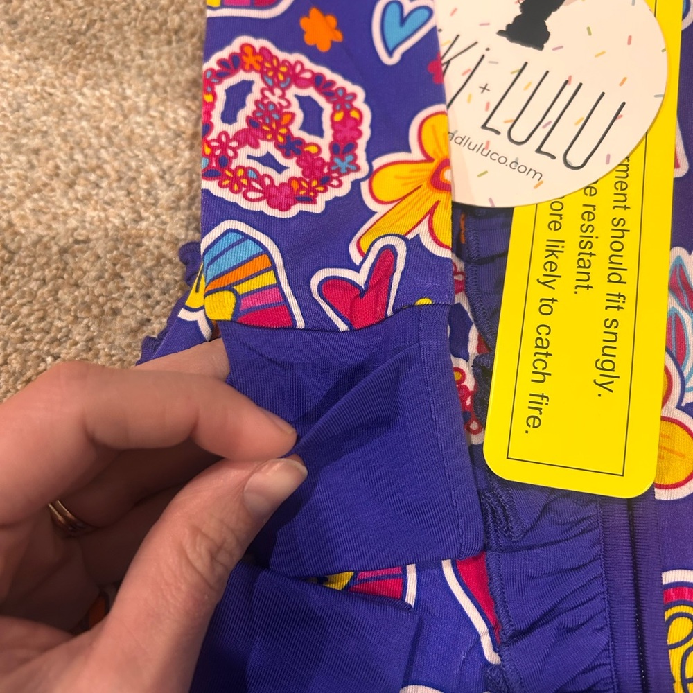 Kiki and Lulu bamboo pajamas NWT be groovy sold out print - Picture 6 of 7